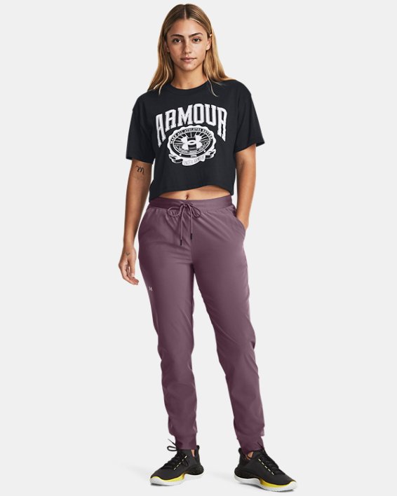 กางเกง UA Armour Sport Woven สำหรับผู้หญิง in Purple image number 2